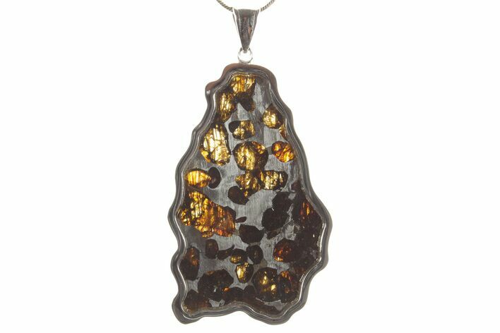 Sericho Pallasite Meteorite Pendant - Kenya #373106